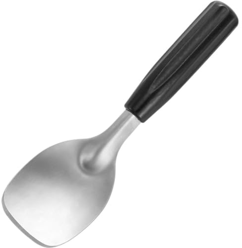Platt glasskopa rostfritt stål glasspade med handtag efterrättsspade för fryst hård sorbet, kakdeg