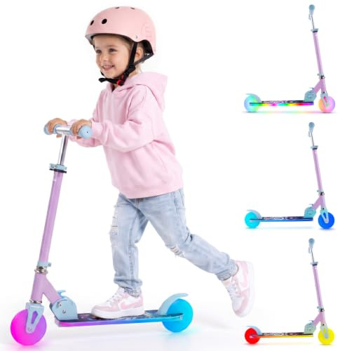 SUN BABY LUMI RIDE Sparkcykel Barn 2 Hjul från 3 År LED | 7 färger, 20 program, 3 nivåer av styrhöjdsjustering, fotbroms, avtagbara handtag