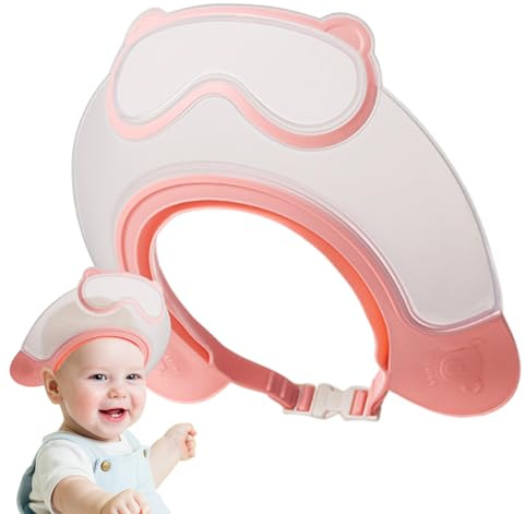 Gorro de ducha para niños pequeños, protector de lavado de pelo de bebé, visera ajustable impermeable para baño de bebé, visera de baño ajustable para lavado de cabello, fregadero de viaje, hogar