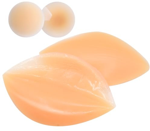 Wieysdoo Sticky Silicone Bra Inserts, Push Up Pads for women,1 Pair | Breast Enhancer, Reusable,Skin-safe 100% silicone lifts A-C cups naturally under backless dresses