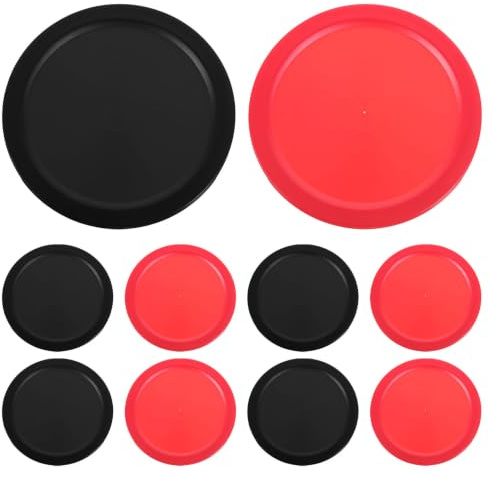 HAPINARY 10 St Air Hockey Pucks Slitstarka och Smidiga Bordshockey Puckar i Plast med Rundade Kanter Passar för Inomhusspel och Träning Kompatibla med Standardklubbor och Mål