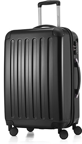 HAUPTSTADTKOFFER Alex - Mittelgroßer Hartschalenkoffer, TSA, 4 Rollen, Koffer, Trolley, Rollkoffer, Reisekoffer, Volumenerweiterung, 65 cm, 74 Liter, Schwarz