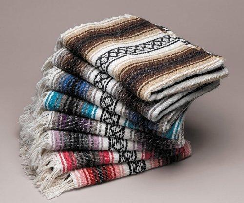 Five Large Authentic Mexican Falsa Blanket Throw Yoga Mexico Wholesale Pack Bulk Sanyork TM
