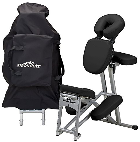 STRONGLITE Ergo Pro II Fauteuil de massage portable ultra résistant et léger avec roulettes et housse de transport Poids utile 272,2 kg