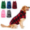 ASENKU Hundemantel für Mittelgroße Hunde L,Warme Hundemantel Winter, Fleece Hundejacke Reversible wasserdichte Winddichte Kalte Wetter Winterjacken & Wintermäntel mit Geschirr Loch