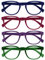 OPULIZE Pop 4 Pacco Retrò Giro Blu Rosa Porpora Verde Uomo Donna Occhiali Da Lettura Cerniere Molla RRRR2-3456 +2,00