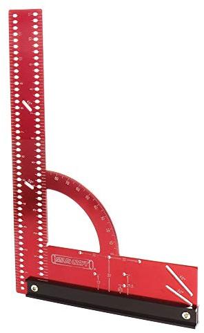 Milescraft 8410 MC-Square300 Imperial Framing Square – 12” x 8” Aluminum Carpenter Square for Woodworking with Removeable Fence