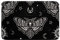 Sunnybed Gothic Badematte,Totenkopf Motte Badeteppiche Teen Skelett Knochen Boho Fußmatte Bohemian Mandala Schmetterling Bodenmatte Badezimmer Dekor Matte mit Rutschfester Rückseite,Schwarz,20''X32''