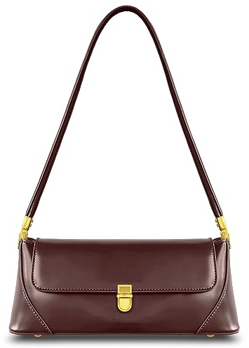 Brown Shoulder Bag for Women Vintage Purses Retro Clutch Purse