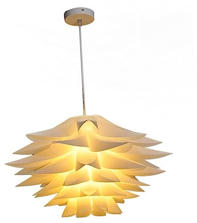 DOITOOL Kronleuchter Deckenleuchte Lotus Design 35cm Pvc Kunststoff Für Wohnzimmer Zufälliger Stil