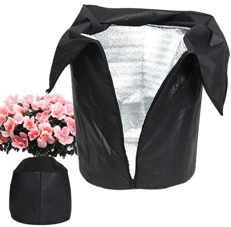 Pflanzen-Winterschutztopf – 50 cm Pflanzenabdeckungen Frostschutz | Frostdecken mit Reißverschluss | Winterpflanzen-Frostschutzhülle | Frostsicherer Topfschutz für Blaubeeren und Sträucher