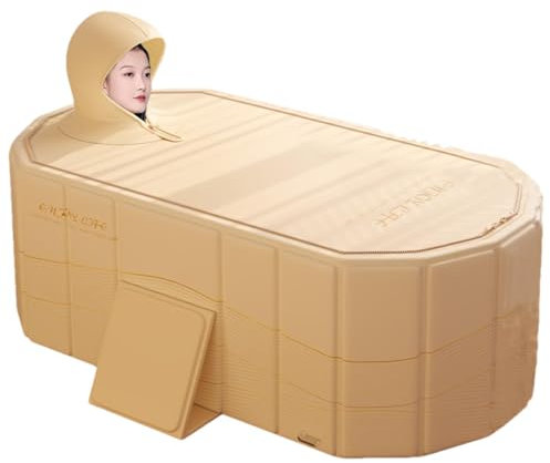 Baignoire portable – Baignoire à remous pour adultes et une seule personne | Baignoire spa de salle de bain peu encombrante, baignoire pliable de grande capacité, baignoire de bain pour et