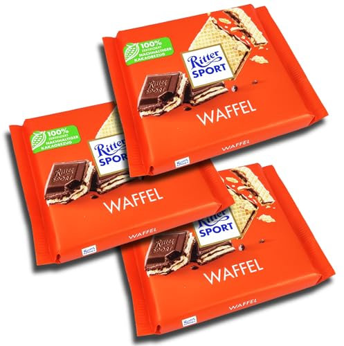 3 er Pack Ritter Sport Waffel 3 x 100g