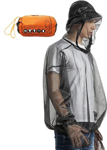 Generico Camicia Antizanzare | Abbigliamento Protettivo con Rete Integrale - Tessuto Traspirante e Flessibile per Escursioni Pesca Campeggio Attività Outdoor Viaggi Uomini e Donne