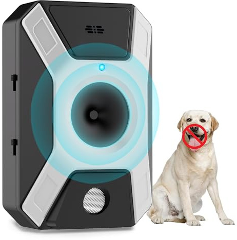 Queath Ultrasonidos para Perros, Silbato Ultrasónico Ajustable de 3 Niveles Antiladridos para Perros, Silbato Ultrasónico para Perros de Interior y Exterior, Anti+Ladrido+Perros Perro Grande Mediano