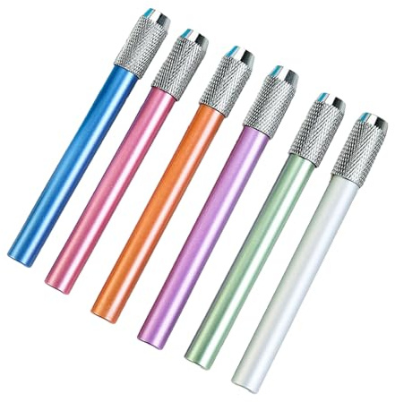 6 pezzi di alluminio matita Extender Holder allungatore manico in metallo portapenne scuola ufficio arte scrittura strumenti Life Extender