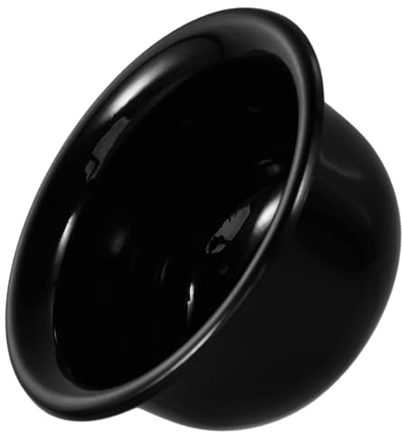 MOLUCKFU Tazza da Barba in Plastica Nera Leggera e Riutilizzabile per Uomo Portasapone da Barba Design Ergonomico per Schiuma Ricca per Rasatura a Casa e in Viaggio