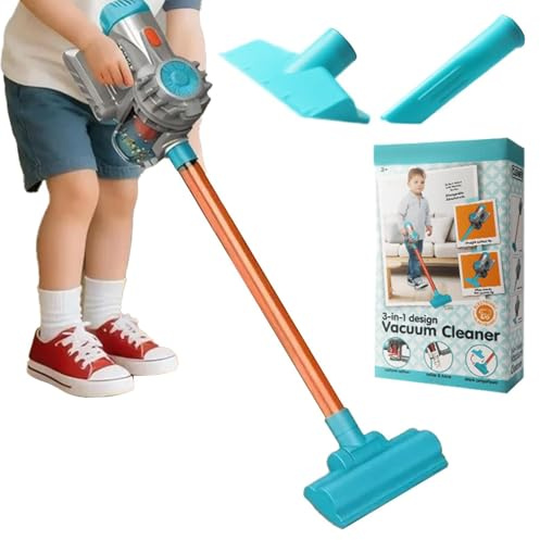 Kinder Staubsauger Spielzeug - Pädagogisches Spielset Zur Nachahmung Der Reinigung - Spielzeug Staubsauger Zum Nachahmen Mit Wirklicher Saugfunktion | Für Spielzimmer Kinderzimmer Kindergarten
