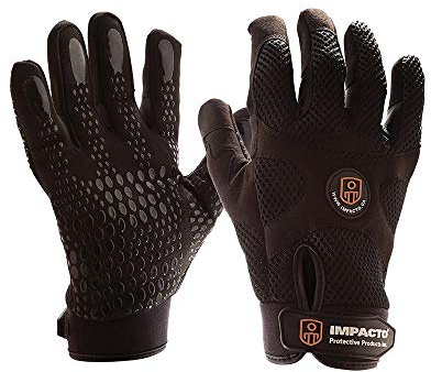 Impacto BG40830 Anti-Vibration Mechanic's Air Glove, Black, Medium