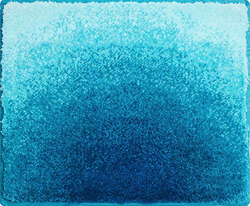 Grund Badteppich 100% Polyacryl, ultra soft, rutschfest, ÖKO-TEX-zertifiziert, 5 Jahre Garantie, SUNSHINE, WC-Vorlage o.A. 50x60 cm, türkis