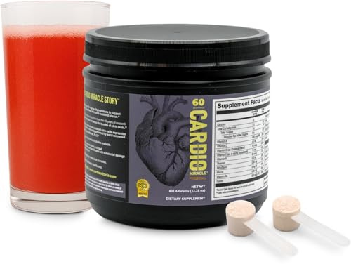 Cardio Miracle Nitric Oxide Supplement 60 Servings - Beet Root Powder with L-Arginine to Support Circulation, Blood Flow, Energy, Endurance, Stamina & Heart Health for Men and Women