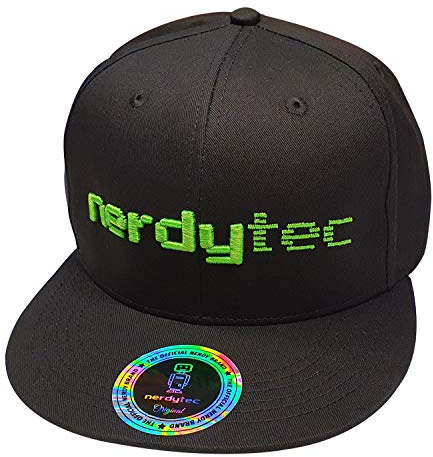Couchmaster® nerdytec | snapback-keps basecap spel med 3D logga broderi | unisex – män kvinnor svart