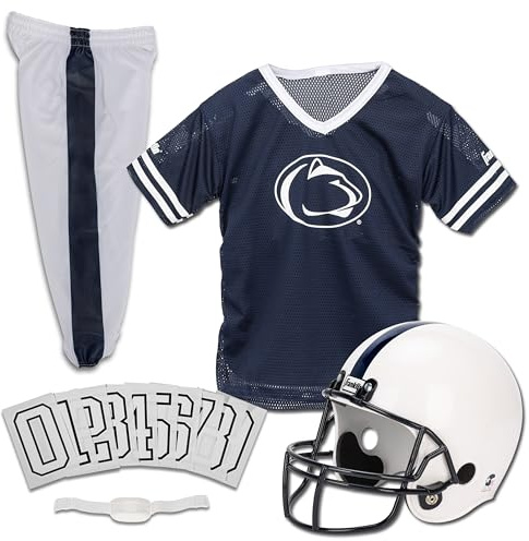 Franklin Sports Penn State Kids Football Uniform Set - NCAA Youth Football Costume for Boys + Girls - Set Includes Helmet, Jersey + Pants - Youth Medium