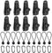 Planenclips Zeltplanen Clips，10 Stück Winddichtes Zelt Tarp Clips，Multifunktion Zeltplane Clips mit 10 Stück Bungee-Seil und 10 Hängehaken von Sturm,Planenclips Geeignet für Zelte, Camping, Wohnmobil
