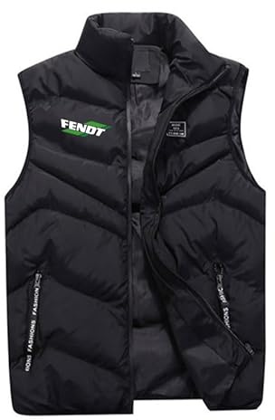 jjqnkjxc Gilet sans manches homme rembourré chaud - Fe-n.d_t Manteau d'extérieur léger avec col montant - Vestes décontractées grande taille pour automne-hiver top (black,TG)