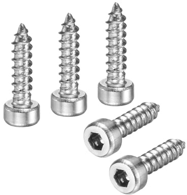 M METERXITY 50-Pack Hex Socket Head Cap Self-Tapping Screw, M2x8mm Stainless Steel Hex Drive Self Tapping Point for Furniture/Machinery/DIY Projects, Hexagon Drilling Screws
