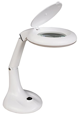 McShine Lupenleuchte | LL-56 | 3 Dioptrien Lupe mit 15 LEDs, 568 lm | Vergrößerungslampe für präzises Arbeiten, flexibel einstellbar, ideal für Werkstatt, Hobby