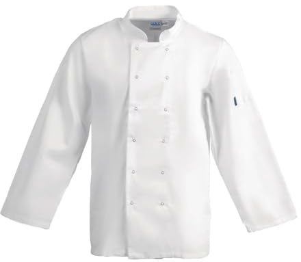 Whites Vegas White Unisex Chef Jacket Long Sleeve XS - Professional Uniform for Restaurants, Cafes, Bistro A134-XS