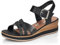Remonte Femme D6454 Sandale cale, Graphite Noir Noir 00, 40 EU