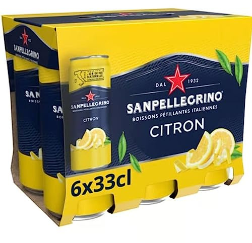SAN PELLEGRINO Boissons Pétillantes Limonata slim can - Le pack de 6x33cl