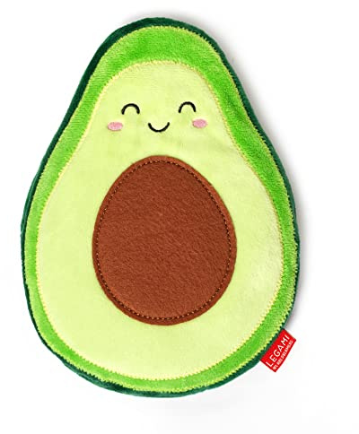 Legami - Cuscino Termico con Semi di Lino, Warm Cuddles, 26x26 cm, in Semi di Lino, Fiori di Lavanda Essiccati, Poliestere e Cotone, Variante Avocado, Dona Relax