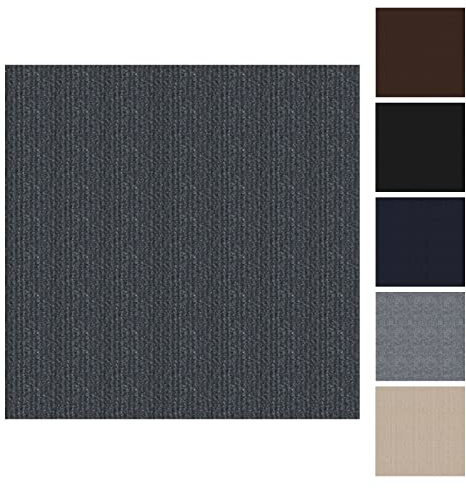 CUCOS Carpet Tiles Peel and Stick, 30x30CM Squares Floor Tile, Soft Padded Carpet Tiles, Self Adhesive Dark Grey 40 Pack