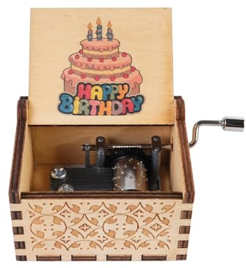 Ieron Scatola Musicale in Legno Vintage a manovella, Regalo per fidanzate, Ragazze, San Valentino, Anniversario di Matrimonio, Regalo Romantico per Donne, Fidanzata, Colore del Legno