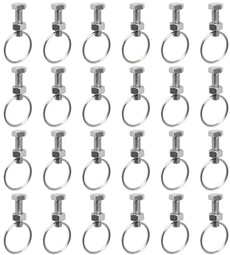 INCREWAY M6 Bolts with Nuts Screw Kits, 24 Set Greenhouse Bolts and Rings Creates Hanging Anchor Points in Glazing Bar Channels to Plant Clips for Climbing Plants