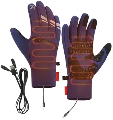 Elektriska uppladdningsbara handskar: mysiga körhandskar, elektriska uppvärmda handskar | Uppladdningsbara handskar för kallt väder, pekskärmskompatibla varma handskar, handskar