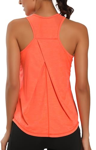 Dawnrole Débardeur de Sport Femme Fitness Yoga Workout Chemises sans Manches Debardeur