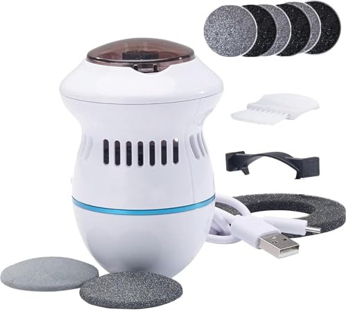 Elektrischer Hornhautentferner, 2025 Pediküre Set Fußpflege Hornhauthobel Hornhautraspel,Hornhaut Entfernen Fuß Wiederaufladbar,Fußpflegeset USB Wiederaufladbar Mit Datenkabel und 8 Zubehörteilen