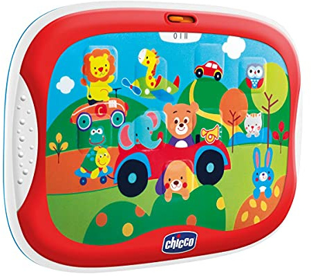 Chicco Tablet degli Animali, Gioco Elettronico per Bambini, con Suoni di Animali e Veicoli, 9 Tasti, Melodie Divertenti, Gioco per Bambini 1-3 Anni