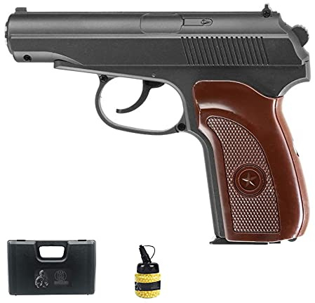Pistola Galaxy G29 Metal (Muelle) | Pistola de Airsoft (Bolas de plástico 6mm) Tipo Makarov + maletín de PVC + biberón de munición