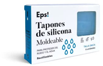 Deiters Lot de 6 bouchons d'oreilles en silicone réutilisables et moulables, protection contre le bruit et l'eau, pour dormir et canaux auditifs sensibles