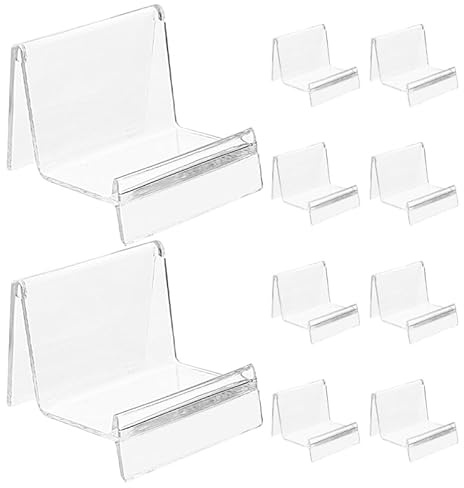 HEMOTON 10 Pièces Présentoir Transparent Boîte De Rangement Plastique Présentoir à Bijoux en Acrylique Vide Pomme De Terre Supports Présentoirs De Cartes Bureau Épaissir Étagère