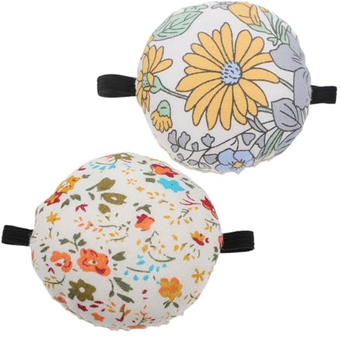 Operitacx Coussin à Épingles de Poignet 2 Pièces, Portable Pelote à Épingles 6 x 3 x 3 cm pour Couture, Broderie, Loisirs Créatifs et Travaux Manuels