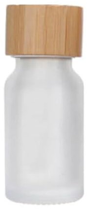 Couvercle en bambou en verre la bouteille 100x bouteilles en verre de 5 ml/10 ml avec bouchon à vis en bambou et couvercle intérieur de réducteur d'orifice ( Color : Frosted Clear , Size : 100 BOTTLES