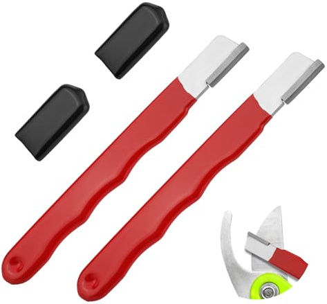 2pcs Pocket Blade Sharpener - Premium Tungsten Steel Garden Tool Sharpener for Pruning Shears, Hatchets, Scissors, Sickle, Fence Shears