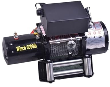 13000lbs 12V/24V Treuil Électrique Véhicule À Moteur Auto-sauvetage Et Désincarcération Petit Grue De Traction Capacité De Charge éLevéE(12V)