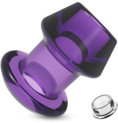 Anal tunnel plug con tappo, plug anale cavo, plug per speculum fisting espansore anale clistere, giocattolo anale estremo per coppie donne e uomini (S)